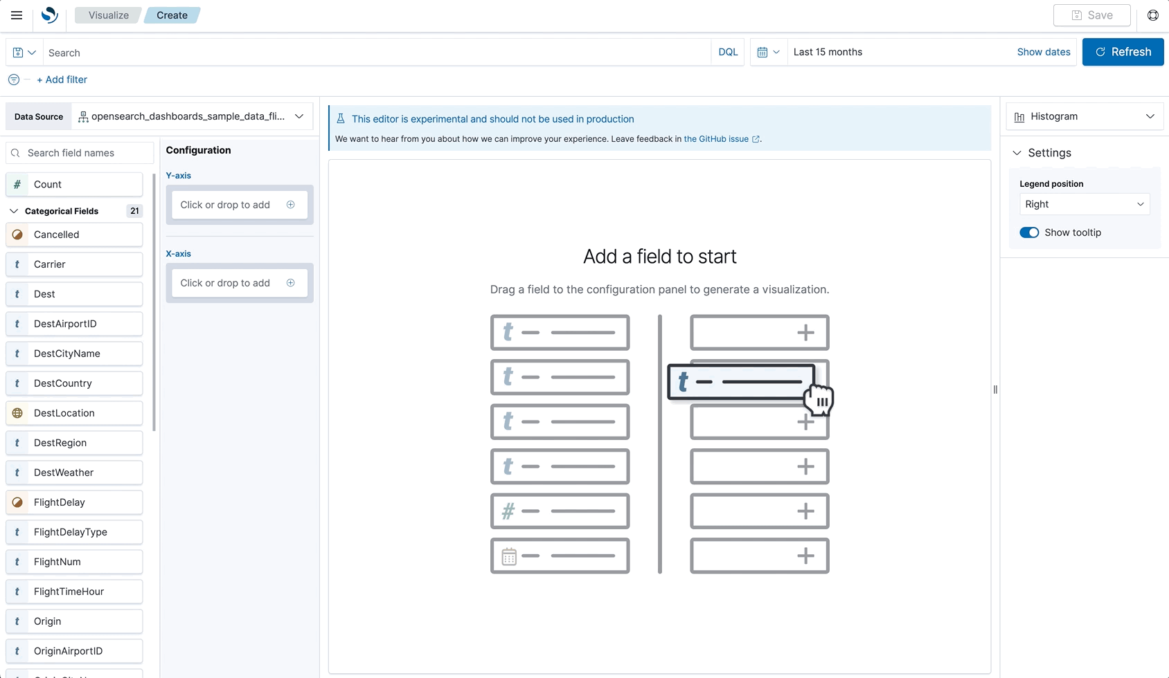 Image: OpenSearch drag-and-drop