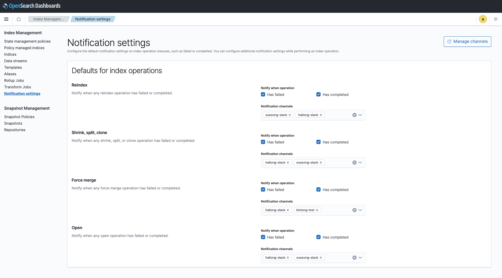 Notify when tasks of specific type finishes or fails